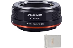 PHOLSY Lens Mount Adapter Manual Focus Compatible with Yashica Contax CY Mount Lens to Canon RF Mount Camera Body, CY to RF