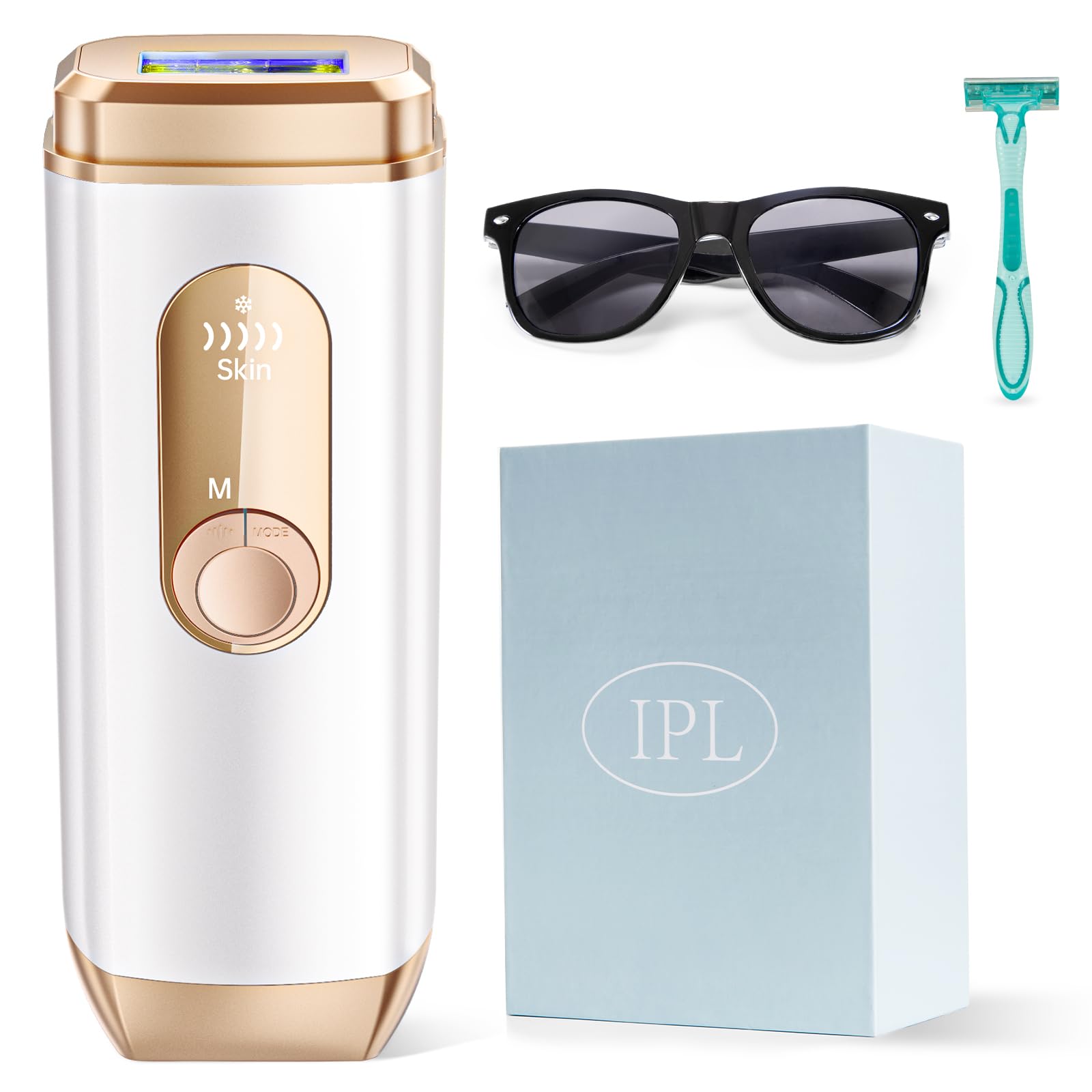 Photo 1 of (USED/FAIR) Laser Hair Removal for Women and Men, IPL Laser Hair Removal Device Safe at-Home use for Nearly Painless for Facial Legs Arms Whole Body Use(White)