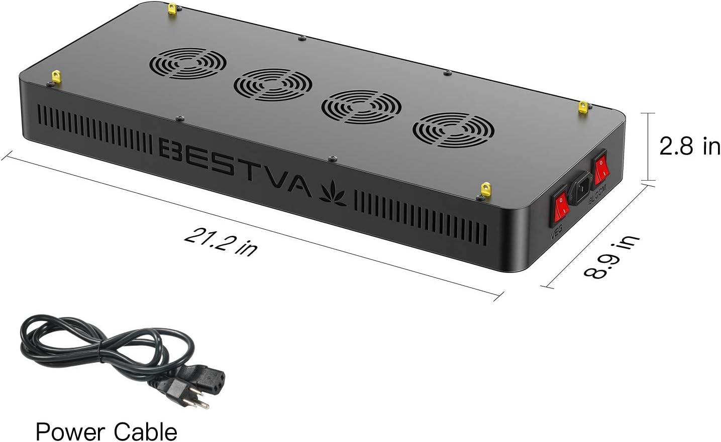 BESTVA DC Series 2000W LED Grow Light Full Spectrum Grow Lamp for Greenhouse Hydroponic Indoor Plants Veg and Flower : Garden & Outdoor
