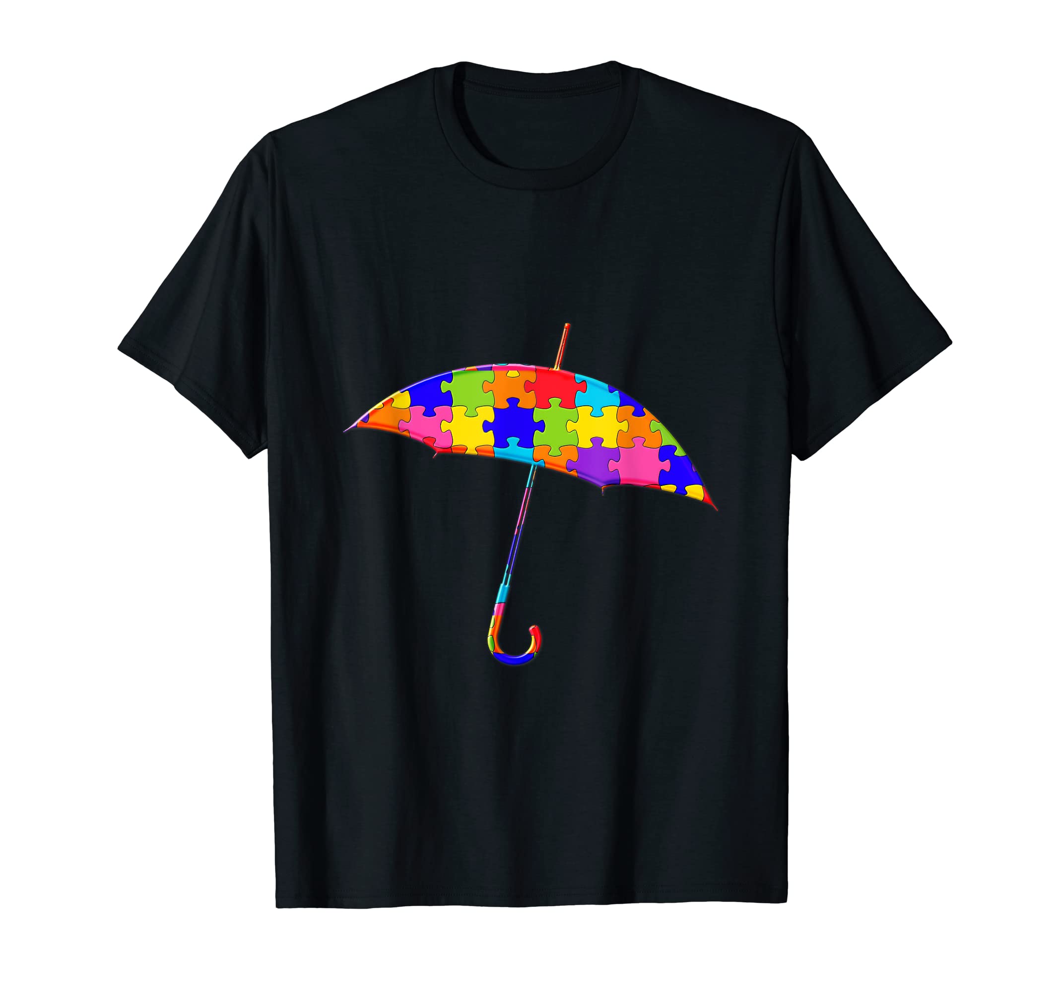 Umbrella Puzzle Autism Puzzle T-Shirt