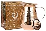 Pure Copper Water Pitcher with lid, 100% Solid
