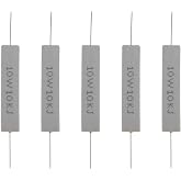 MERICDA 5 Pcs 10W 10K Ohm Cement Resistor, 5% 700V Wirewound Ceramic