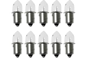 SQXBK 10PCS 102.4V0.7A Krypton Flashlight Bulb Replacement Bayonet Base Bulb Bayonet Base Krypton Replacement Bulb Flashlight Bulbs
