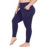 COOTRY Women's Plus Size Leggings with Pockets Tummy Control High Waist Workout Running Gym Yoga Pants