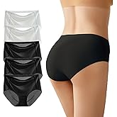 AUTUCAU Women's Silky Brief Seamless Underwear for Women Invisible Ladies Panties No Show Knickers
