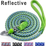 Mycicy Mountain Climbing Rope Dog Leash, 6 Foot Reflective Nylon Braided Heavy Duty Dog Training Leash for Large and Medium Dogs Walking Leads (Green)