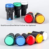 Gebelit 12pc LED Panel Indicator Light AC/DC 12-24V Signal Lamp Red Yellow Blue view 2