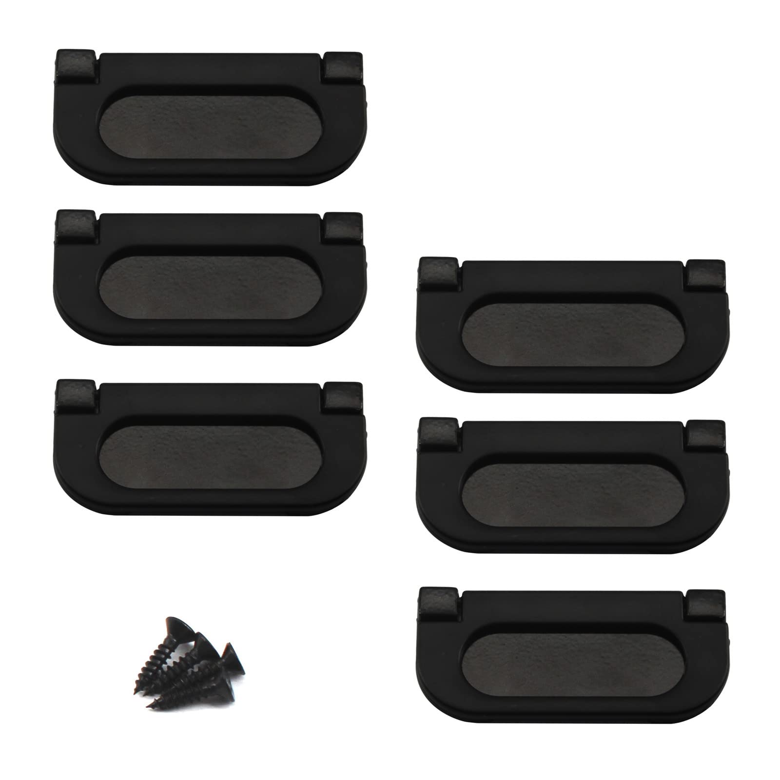 Zerniple Solid Aluminum Alloy Flush Ring Pull Cupboard Handle Invisible Door Knob for Kitchen Cabinet Drawer Wardrobe (6 Pieces)