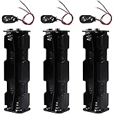 3pcs 8 AA Battery Holder 12v AA Battery Holder 8 X AA Battery Holder with Wires and I-Type 9V Battery Clip Connector Two Laye