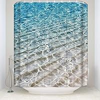 DaringOne Shower Curtain Extra Long 72 x 96 inches,Nautical Shower Curtain Clear Sea Water Tropical Hawaiian Bathroom Decoration Polyester Fabric Shower Curtains