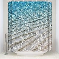 DaringOne Shower Curtain Extra Long 72 x 96 inches,Nautical Shower Curtain Clear Sea Water Tropical Hawaiian Bathroom Decoration Polyester Fabric Shower Curtains