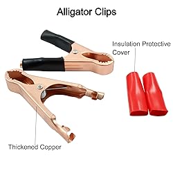 Suiwotin 24pcs Insulated Alligator Clips, Heavy
