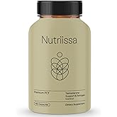 Nutriissa PCT - Premium Testosterone Support & Estrogen Control - EPEB Certified for Purity & Potency - 200:1 Tongkat Ali & Fadogia Agrestis - Vegan, 180 Capsules