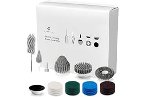EASETIME Electric Spin Scrubber Replacement Brush Heads, 21Pcs Replaceable Brush Heads for Power Scrubber for Cleaning Tile, Bathbtub, Kitchen,Bottle, Pot Bottom, Stove, Range Hood, Tile Gap, Grill, Oven