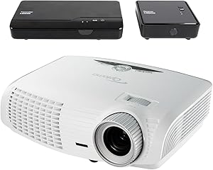 Optoma HD25-LV-WHD 1080p 3D DLP Home Theater Projector Bundle with Wireless HDMI