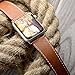 CNBEYOUNG Apple Watch Band 42mm, Genuine Leather Apple Watch Band Strap Bracelet Replacement Wrist Band with Adapter Clasp for Apple Watch Series 1 Series 2 Apple iWatch (Double Tour-Brown-42mm)