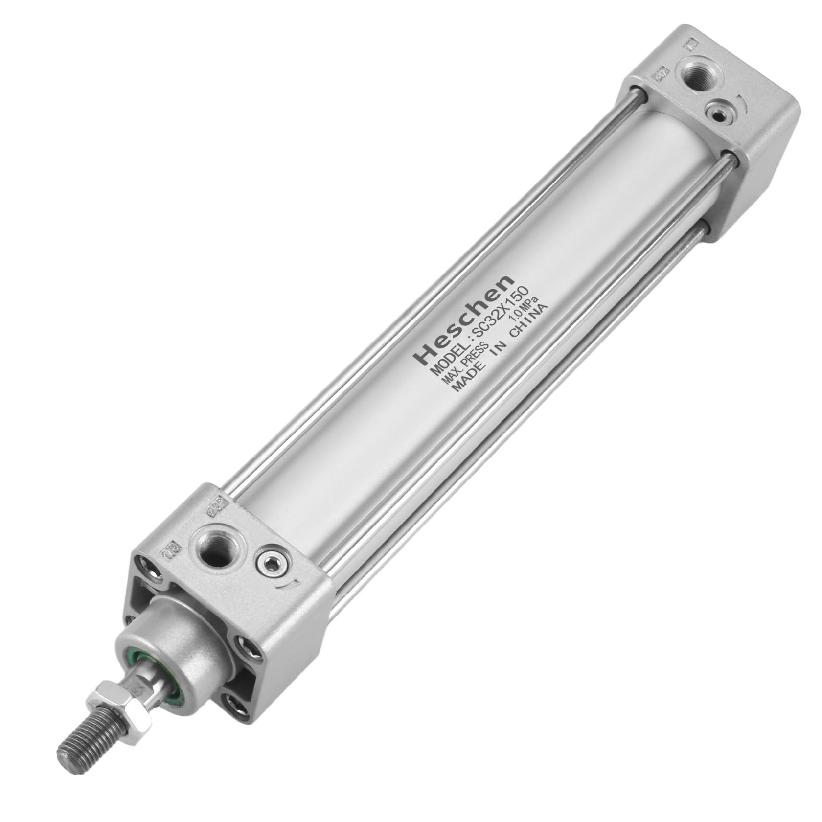 Heschen Pneumatic Standard Cylinder SC 32-150 PT1/8 Port, 32mm(1 1/4") Bore, 150mm(6") Stroke, Single Rod Double Action