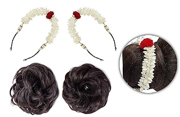 Buy Boxo Combo 2 Pcs Hair Gajra With Hair Bun Extension For Girls