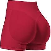 VOYJOY Women Workout Impact Shorts 2.5"/ 3.6"/ 4.5"/ 6" Scrunch Butt Lifting Gym Seamless Booty Biker Shorts