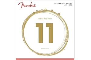 Fender Accessories 073-0070-405 80/20 Bronze Acoustic Guitar Strings, Light