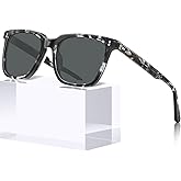 CARFIA Polarized Sunglasses for Women: Acetate, Small/Medium Size, UV400 Anti Glare CA5354