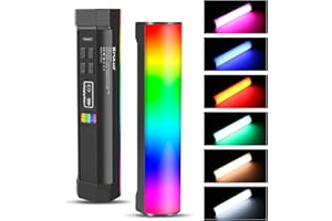 PULUZ Photography Lighting, 360° Magnetic Handheld Light Wand with 2000mAh Rechargeable Battery, 2500-9000K Dimmable Tube Light for Camera, Studio Photography, TikTok, YouTube, Vlog (17cm/6.7 in)