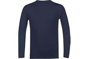 Runceptual 5T to Youth UPF 50+ Long Sleeve Rash Guard - Boys and Girls UV Protection Moisture Wicking Athletic T-Shirt