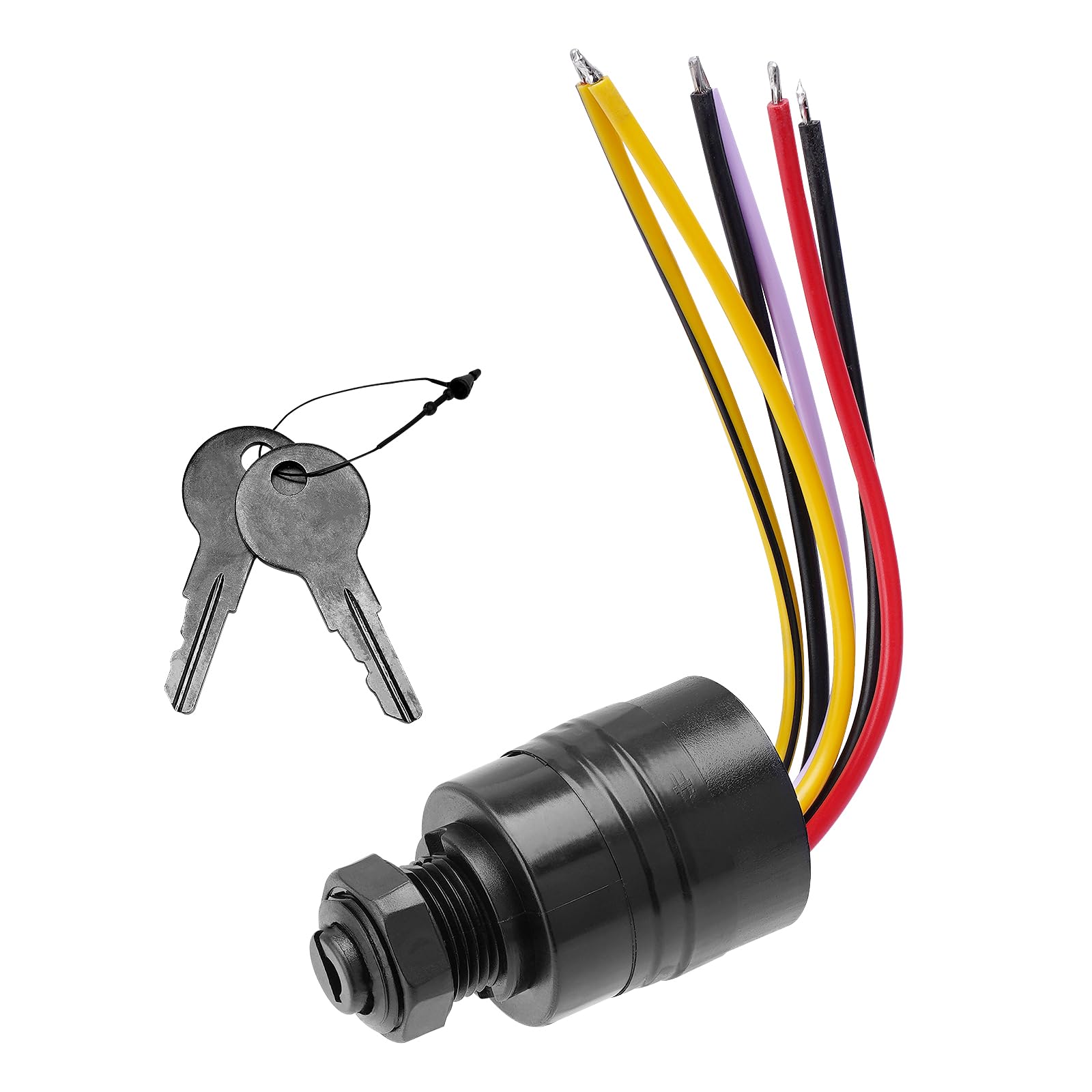 Photo 1 of 87-88107A5 Boat Ignition Switch with 2 Keys 6 Wire Connectors Compatible with Mercury Outboard Motor Key Push Choke Ignition Replace# 87-88107, 87-88107A5, 7-1155