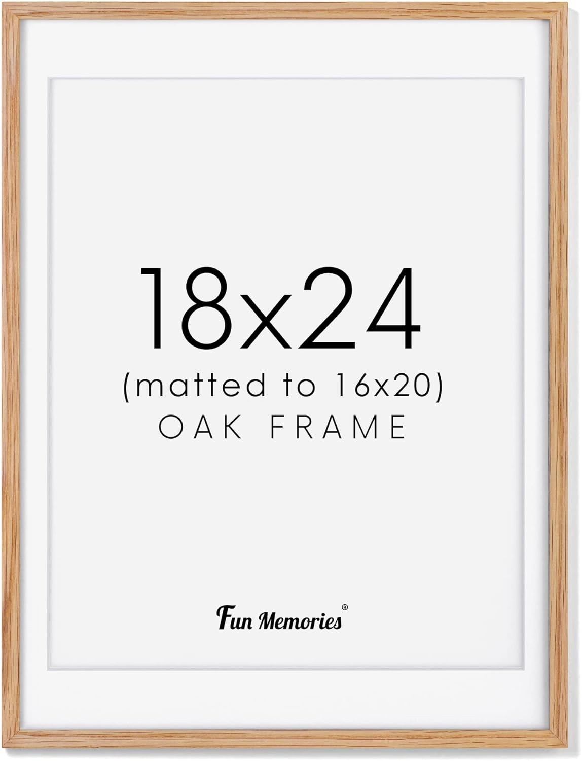 Photo Albums, Frames & Accessories - 18x24 Poster Frame, Oak Wood 18x24 Picture Frame with Mat for 16x20, Large 18 x 24 Wood Frame for Home Decor, 24x18 Wooden Frame with Real Glass, 18x24 Puzzle Frame Art Frame