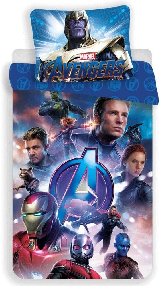Marvel Avengers Endgame Bettbezug Set 140x200 cm Kissenbezug 70x90 cm