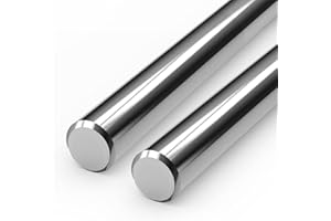 Linear Motion Guide, FEYRINX 2PCS 12mm x 400mm (.472 x 15.75 inches) Case Hardened Chrome Linear Rail Rod Shaft for 3D Printer, DIY, CNC - Metric h8 Tolerance