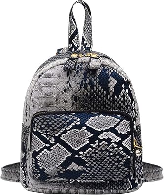 snake print mini backpack