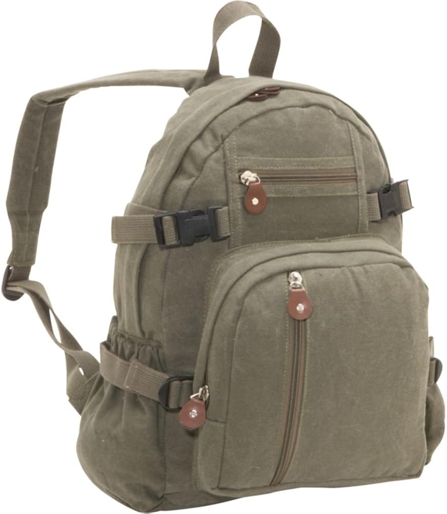 rothco vintage canvas compact backpack