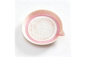 Premium Ceramic Grater Plate, Ceramic Garlic Grater, The Blue Embossed Design is Suitable for Ingredients Such As Minced Garl