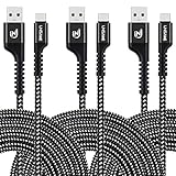 Type C Fast Charger Cable, UNISAME 3Pack 10Ft Heavy Duty Braided USB C to USB 3.0 5Gbps Data Sync for iPad Pro(2018) Galaxy S10 S9 S8 Note 9 8 Pixel XL LG G7 V40 Oneplus 6 6T 7 Portable SSD