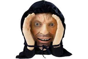 SCARY PEEPER FRIGHT AT FIRST SIGHT Scary Peeper Freak Halloween Decoration Peeping Tom, Indoor and Outdoor Window Hanging Mask for Spooky House Party Scares, Tricks, and Laughs, Novelty Décor