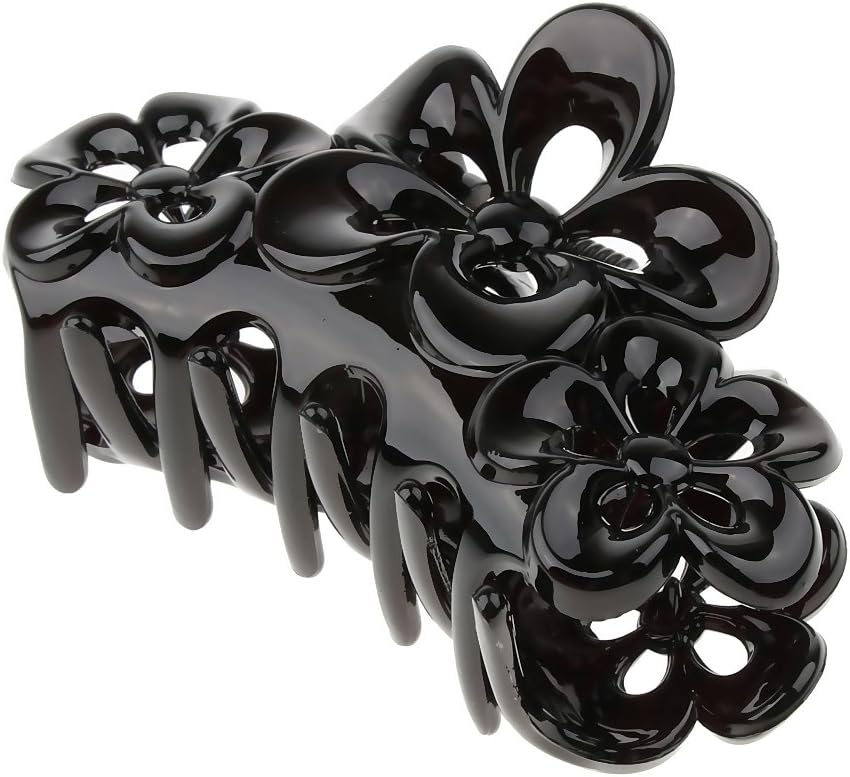 Homyl Large Hair Clip Claws Crystal Flower Barrettes Clasp Hairpin