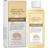 BlueBouff Body Oil, Moisturizing Body Juice Oil, Vanilla Scented Body Care Oil, Vanilla Body Oil After Shower For Women, 3.38 Fl.oz
