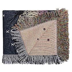 Shesyuki Boho Throw Blanket Reversible Cotton