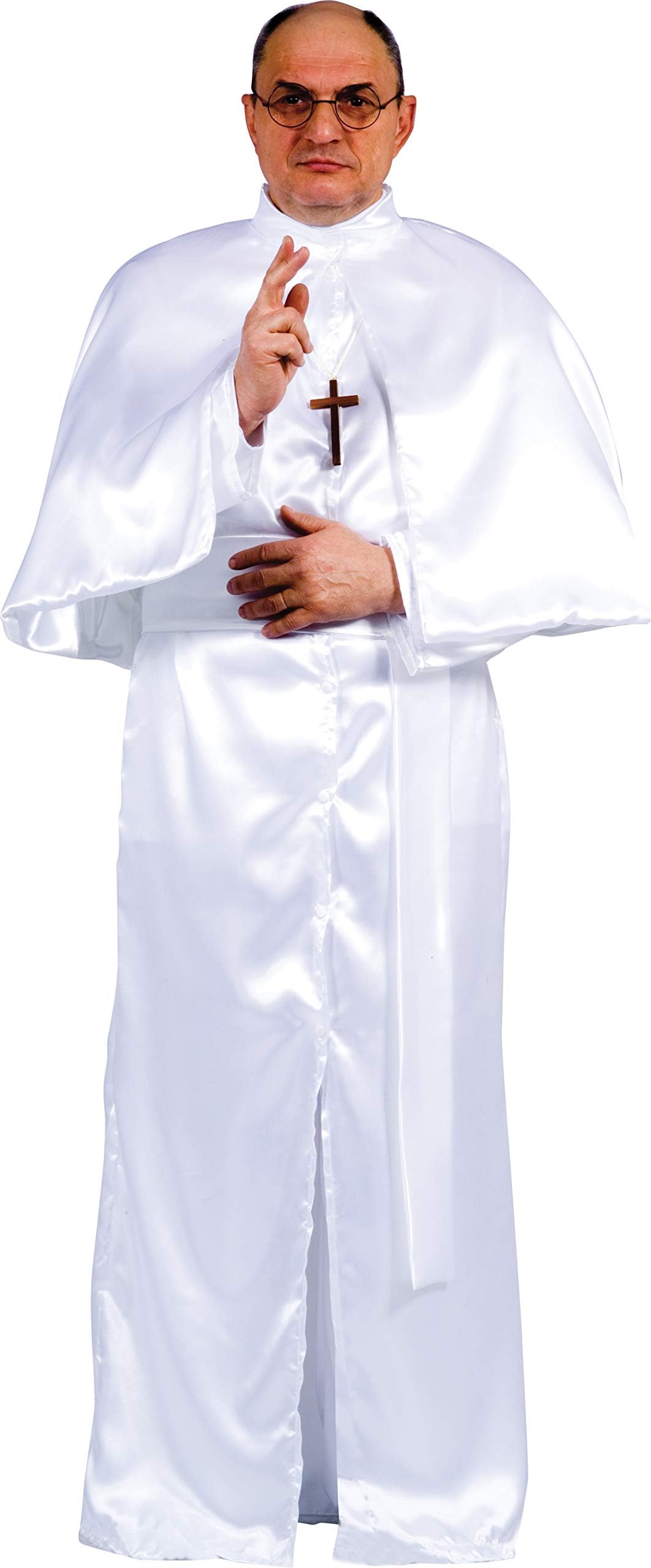 Ciao 62073 Papa Eminenza Costume Travestimento Uomo Adulto (Taglia Unica 52-54) Eminence Pope Adult, Solid, White