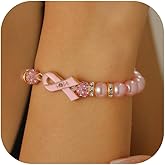 72ore Breast Cancer Awareness Bracelets Pink Ribbon Charm Bracelet Multilayer Braided Rope Bracelet Breast Cancer Gifts for Women