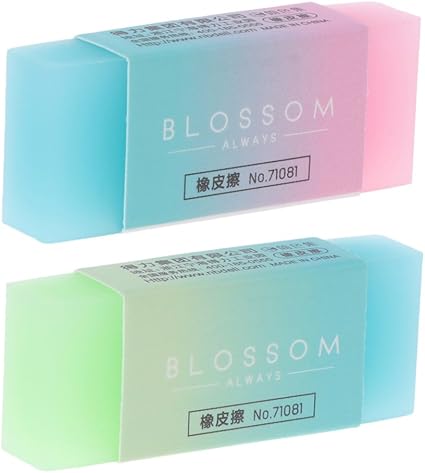 Folewr 8 1pc Gomme à Effacer Kawaii Mignon De Très Haute Qualité Dégradé De Couleur Pour Crayon De Classe B Et Autre Crayon Mécanique
