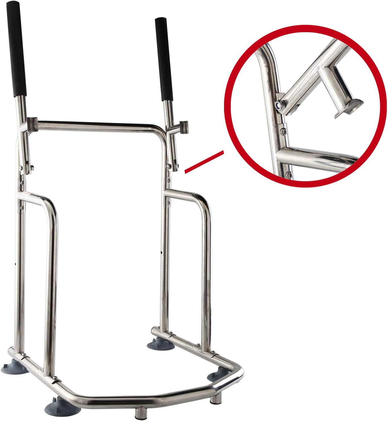 Elderly Assis Toilet Safety Rails Upturning Safety Frame Toilet with Easy Installation for Limited Mobility Disabled Injured Surgery Recovery: Health & Personal Care