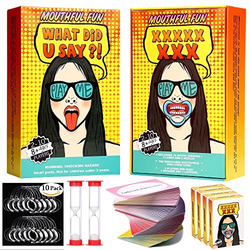 Mouthful Fun Mouth Guard Party Game, Hilarious Card Game