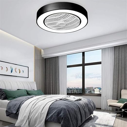 LED Deckenventilator mit Lichtern 40W Dimmbar mit Fernbedienung, 3-Gang