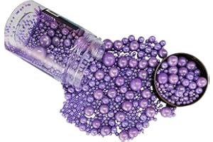 HOMANKIT Edible Purple Sugar Pearls Candy Sprinkles 120G/ 4.23Ounce Baking Cake Sprinkles Cupcake and Cake Topper Cookie Decorations Wedding Party Valentines Halloween Christmas Supplies