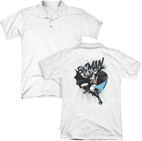 Batman Dc Comics Action Batagrang Throw Pose From Above Adult Back Print Polo T Amazon Ca Clothing Accessories