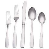 Matte Silverware Set, Satin Finish 20-Piece