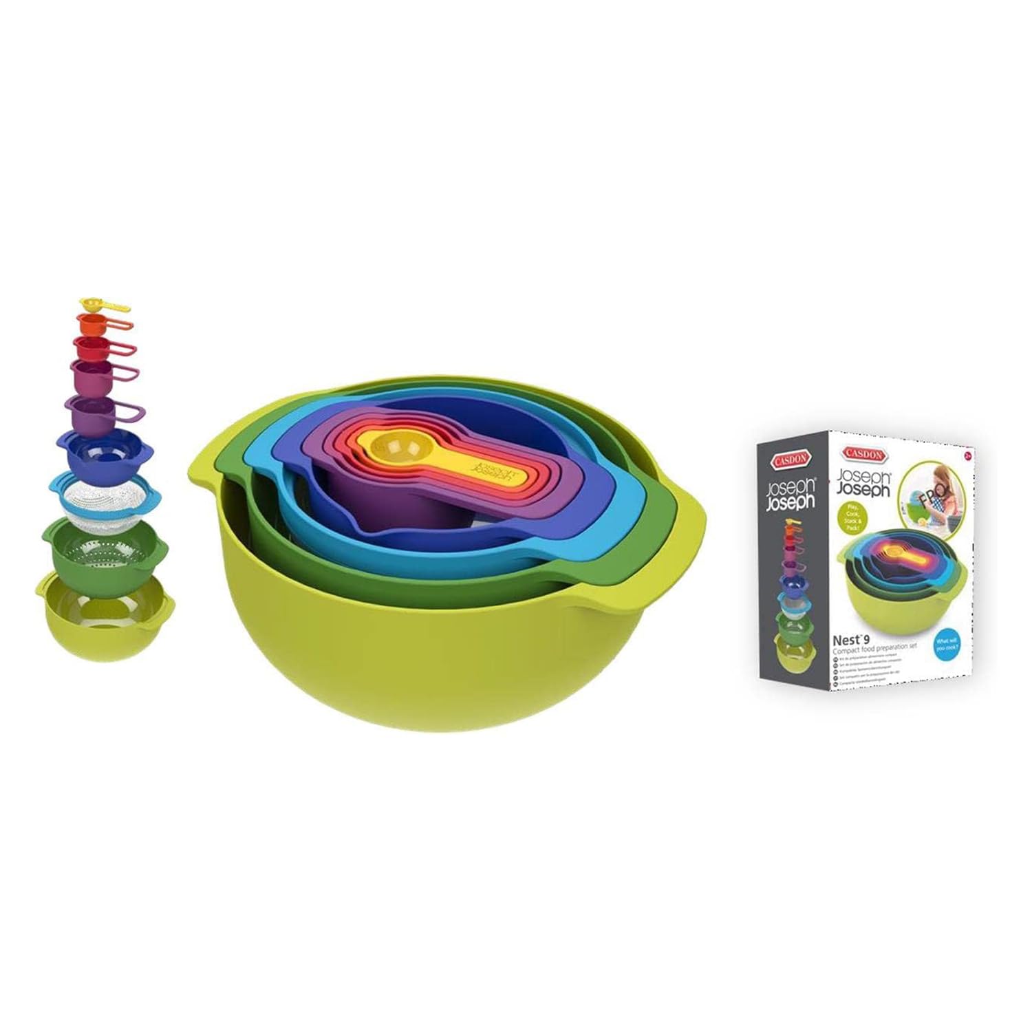 Cefa Toys - Set 9 Stackable Measuring Bowls Joseph Joseph, 01158