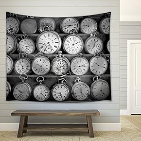 Vintage Watches - Fabric Wall Tapestry Home Decor - 51x60 inches